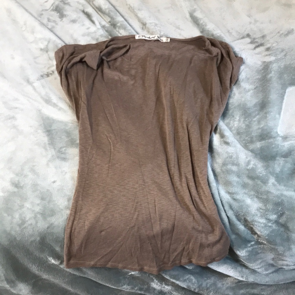 Softest tank with boatneck neckline. OS Michael Stars.